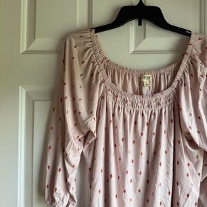 a.n.a Off the Shoulder blouse Light Pink Size L